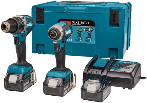 Afbeelding laden in galerijviewer, Makita dlx2180tj1 - dhp484 accuklopboormachine + dtd153 accu slagschroevendraaier 18v 5,0ah li-ion + 3e accu
