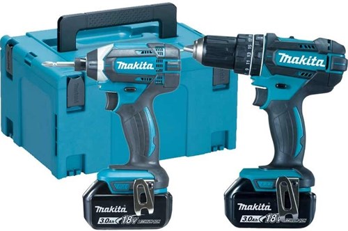 Afbeelding laden in galerijviewer, Makita dlx2339j 18v accuboormachine ddf482 + slagschroevendraaier dtd156 combiset (2x 3.0ah accu) in mbox - dlx2339j
