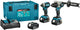 Makita dlx2550tj 18v combiset dhp492 (klop)boor- schroefmachine + dtd153 slagschroevendraaier (3x 5.0ah accu en lader) in mbox - dlx2550tj