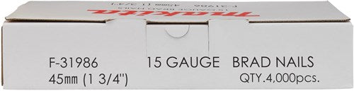 Afbeelding laden in galerijviewer, Makita accessoires f-31986 brads | 45mm 1,4x1,8mm | gegalvaniseerd | 4000 stuks - f-31986
