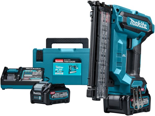 Afbeelding laden in galerijviewer, Makita fn001ga202 | xgt accu brad tacker 40v max in mbox (2x 2.0ah accu + snellader) - fn001ga202

