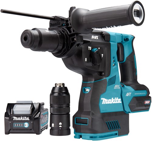 Makita hr002gm204 40v li-ion accu sds-plus combihamer set (2x 4,0ah) incl. stofafzuigsysteem in mbox - 2,9j - koolborstelloos