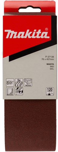 Afbeelding laden in galerijviewer, Makita accessoires schuurband k120 76x457 red - p-37138
