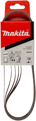 Afbeelding laden in galerijviewer, Makita accessoires makita p-43365 schuurband red - schuurband powervijl - schuurband stripschuurmachine - k120 - 13 x 533mm (5st)
