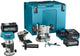 Makita rt001gm205 boven- en kantenfrees | 40 v max | 2 x 4.0 ah accu + snellader | incl. diverse voeten | in mbox rt001gm205
