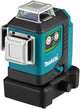 Makita sk700gd | 12 v max | kruislijn laser groen | 3x 360° | body | zonder accu's en lader - sk700gd