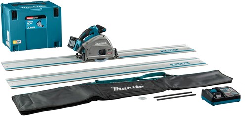 Afbeelding laden in galerijviewer, Makita sp001gm103 | 40 v max invalcirkelzaag | 165 mm | 4,0 ah accu | snellader | in mbox | met aws zender | geleiderail (2 st) | 1500 mm | koppelstripset en tas sp001gm103
