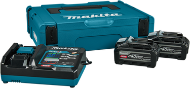 Makita 1911b9-4 | xgt startset 40v max in mbox1 (2x 4.0ah bl4040f accu + dc40ra snellader) - 1911b9-4