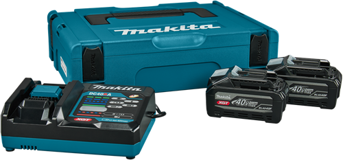 Makita 1911b9-4 | xgt startset 40v max in mbox1 (2x 4.0ah bl4040f accu + dc40ra snellader) - 1911b9-4
