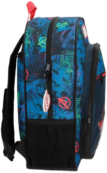 Afbeelding laden in galerijviewer, Marvel On The Warpath rugzak junior 13,7 liter donkerblauw zwart
