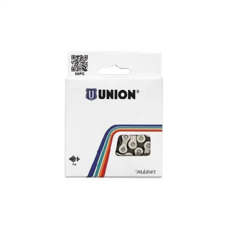 Afbeelding laden in galerijviewer, Fietsketting Union 747 1 2x1 8 112L zwart
