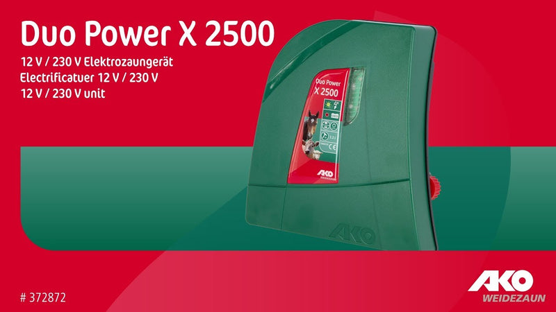 Afbeelding laden in galerijviewer, Ako producten duo power x2500 combi schrikdraadapparaat 230v 12v
