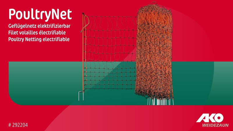 Afbeelding laden in galerijviewer, Ako producten kippennet 112cm 50m dubbele pen oranje
