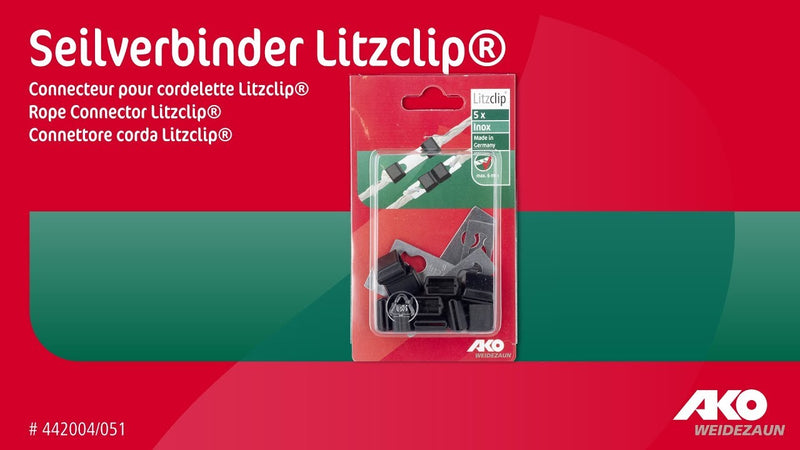 Afbeelding laden in galerijviewer, Ako producten koordverbinder litzclip rvs 6mm 5 stuks
