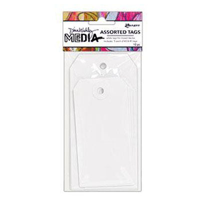 Ranger ink ranger • dina wakley media white tag 12.70x7.62cm