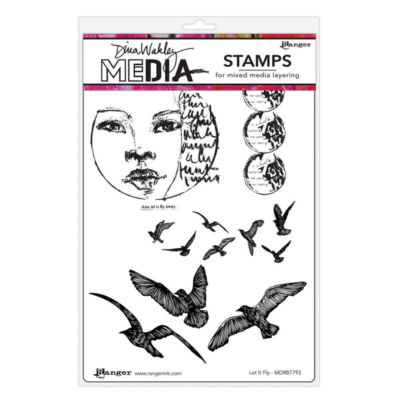 Afbeelding laden in galerijviewer, Ranger ink ranger • dina wakley media cling stamps let it fly
