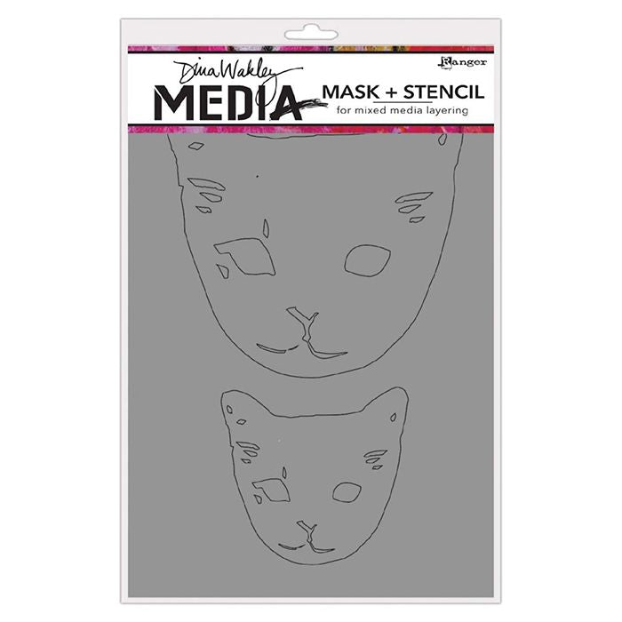 Afbeelding laden in galerijviewer, Ranger ink ranger • dina wakley media sjabloon cat head masks
