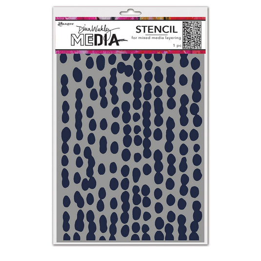 Ranger ink ranger • dina wakley media stencil mushy dots