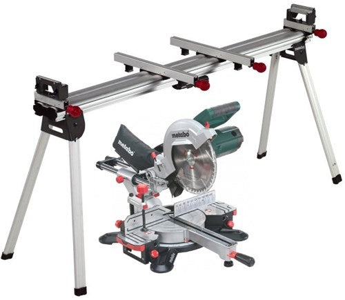 Afbeelding laden in galerijviewer, Metabo afkortzaag kgs 254 m met trekfunctie | nieuw model + ksu 401 onderstel - 690860000

