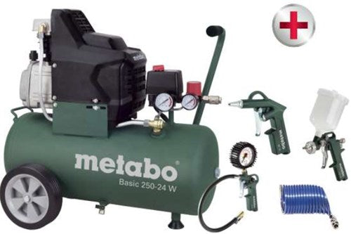 Afbeelding laden in galerijviewer, Metabo basic 250-50 w compressor + lpz-4 toebehorenset - 690866000
