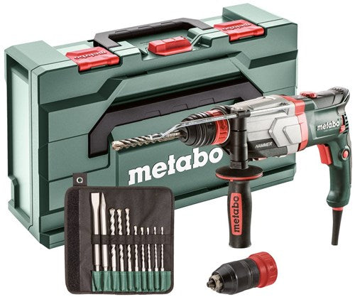 Afbeelding laden in galerijviewer, Metabo uhev 2860-2 quick combihamer | 1100w 3.4j + sds-plus-boor- beitelset (10-dlg) - 600713510
