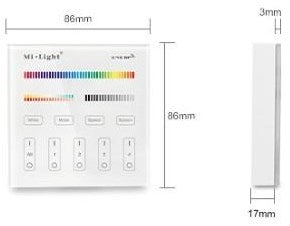 Afbeelding laden in galerijviewer, Mi-light rgb-cct draadloze opbouw schakelaar 2.4g led0202
