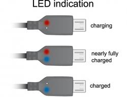 Delock usb-a > micro-usb-b met led kabel (zwart, 1,5 meter)