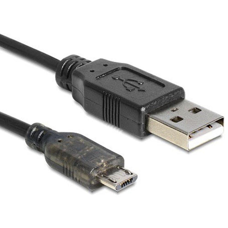 Afbeelding laden in galerijviewer, Delock usb-a > micro-usb-b met led kabel (zwart, 1,5 meter)
