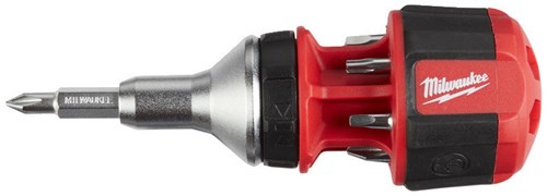 Afbeelding laden in galerijviewer, Milwaukee accessoires 8 in 1 compact ratcheting multi-bit schroevendraaier - 1pc - 4932471868
