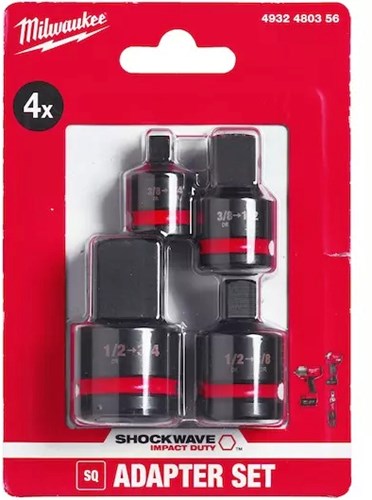 Afbeelding laden in galerijviewer, Milwaukee accessoires adapter shockwave hex set-4pc - 4932480356
