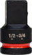Milwaukee accessoires adapter shockwave hex van 1 2 naar 3 4 | 1 stuk - 4932480355