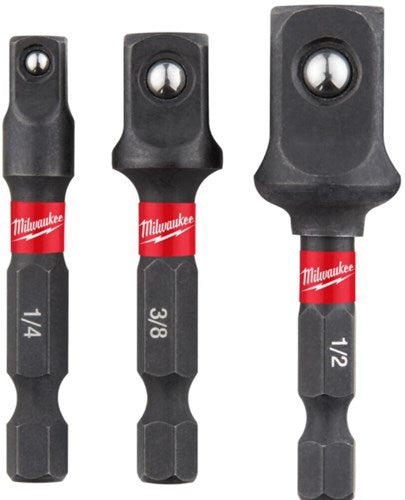 Afbeelding laden in galerijviewer, Milwaukee accessoires doppen adapter shockwave set-3pc - 4932479228
