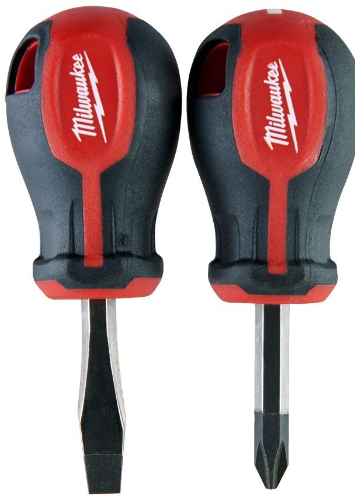 Milwaukee accessoires tri-lobe schroevendraaier stubby set - 2pc - 4932471810