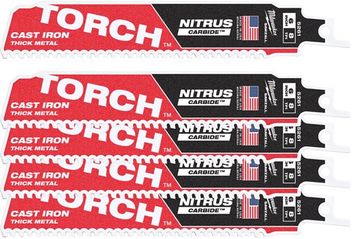 Afbeelding laden in galerijviewer, Milwaukee accessoires milwaukee heavy duty torch™ met nitrus carbide™ | tct torch nitrus 150mm x 8 tpi | 5 pc - 48475561
