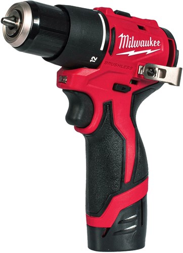 Milwaukee m12 blpdrc-202c compact koolborstelloze accu klopboorschroefmachine (2x 2,0ah accu) - 4933500422