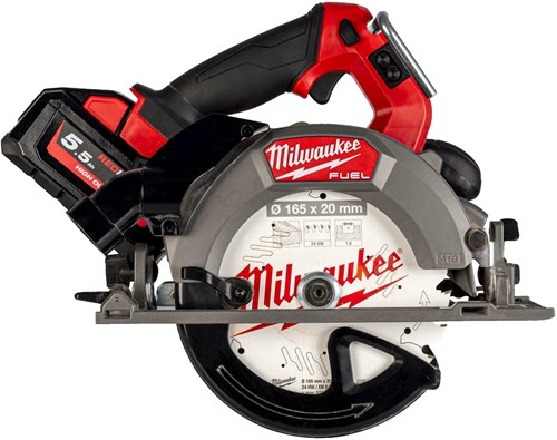 Afbeelding laden in galerijviewer, Milwaukee m18 fcsdc165-552c | fuel accu cirkelzaag 18v 165mm in transportkoffer (2x 5.5ah accu + m12-18 fc lader) - 4933499997
