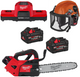 Milwaukee m18 fpp1opl2-802 accu kettingzaagset | 1x m18 fthchs30-0 accu kettingzaag + 1x bolt200 helm + 1x bolt gelaatscherm (2x 8.0ah accu) - 4933500230