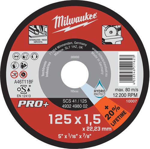 Afbeelding laden in galerijviewer, Milwaukee accessoires milwaukee scs 41 125 dunne metaaldoorslijpschijven pro+ - 4932498002
