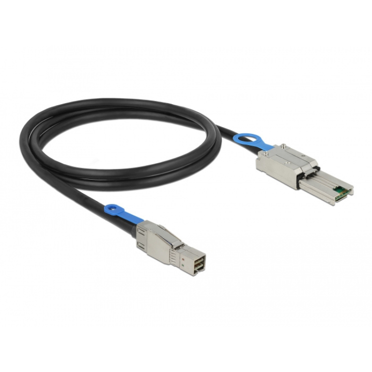 Afbeelding laden in galerijviewer, Delock cable mini sas hd sff-8644 > mini sas sff-8088, 2m kabel (83735)
