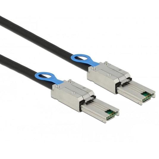 Delock mini sas 26-pin > mini sas 26-pin (sff 8088) kabel (zwart, 1 meter)