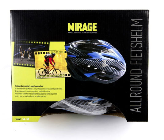 Mirage helm l 58-62 zilver zwart wit