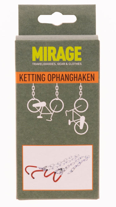 Set ophanghaken met ketting geplastificeerd