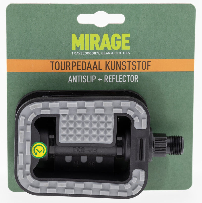 Afbeelding laden in galerijviewer, Mirage tourpedaal kunststof antislip zwart grijs kaart
