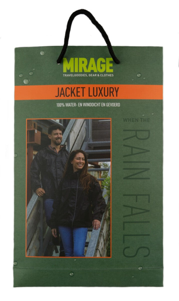 Afbeelding laden in galerijviewer, Regenjack Mirage Luxury Zwart - Maat XXL
