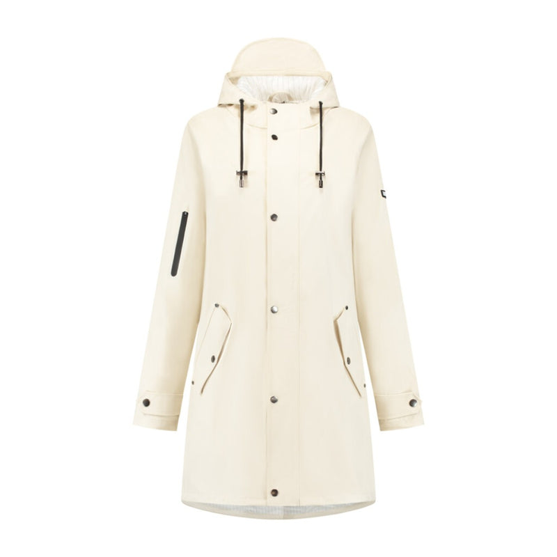 Afbeelding laden in galerijviewer, Mirage regenjas rainfall trenchcoat - maat l - gemaakt van polyester soft touch - off white
