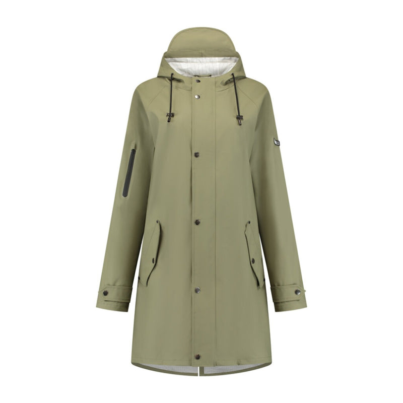 Afbeelding laden in galerijviewer, Mirage regenjas rainfall trenchcoat - maat s - gemaakt van polyester soft touch - olive green
