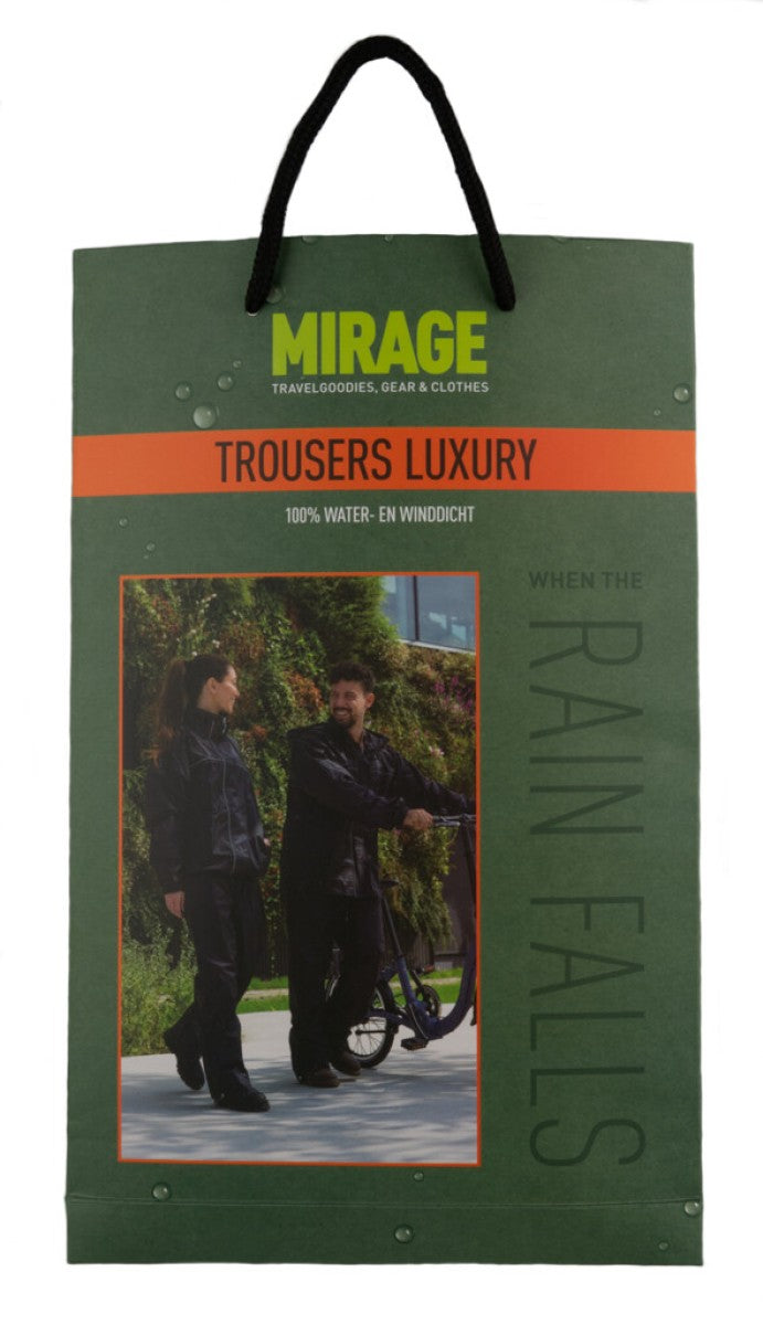 Afbeelding laden in galerijviewer, Regenbroek Mirage Luxury Zwart - Maat L
