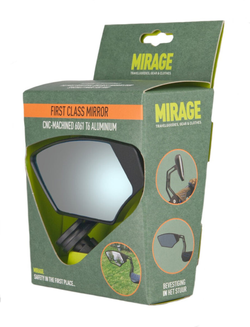 Afbeelding laden in galerijviewer, Mirage spiegel links first class dimmend glas - bar-end bevestiging - zwart
