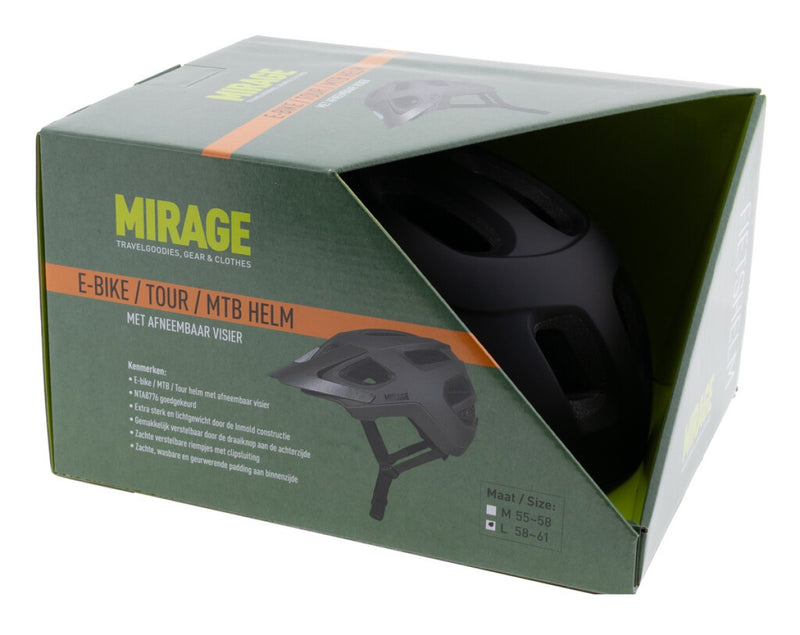 Afbeelding laden in galerijviewer, Buzaglo mirage tour mtb helm 58-61cm, nta, mat zwart
