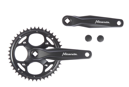 Miranda  alfa 3 crankstel 42 34 24t 5mm, zilver